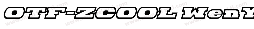 OTF-ZCOOL WenYiTi Regular字体转换